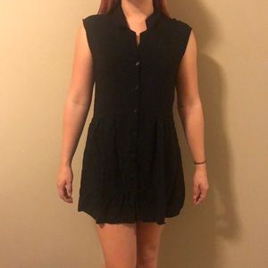 Black collared button up dress, Urban Outfitters